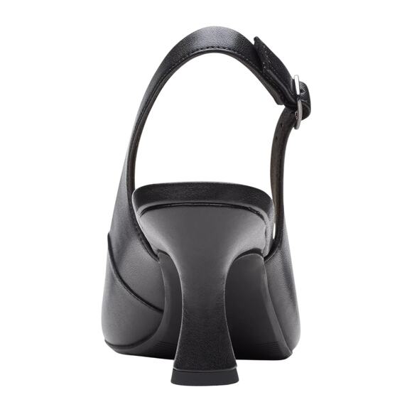 Clarks Women's Kataleyna Step Pointed Toe Leather Slingback Pumps Black Size 9 W - Picture 3 of 5